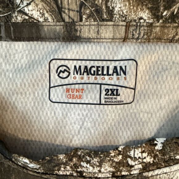Magellan Outdoors Hunt Gear Short Sleeve Camo T-Shirt Size 2XL Realtree Edge - Picture 3 of 5